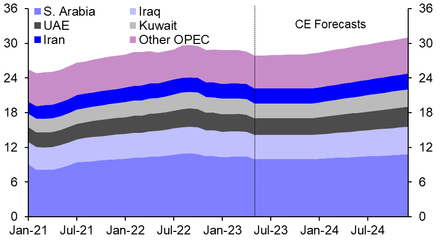 Hopes of Saudi led shift in OPEC policy to be disappointed | Capital  Economics