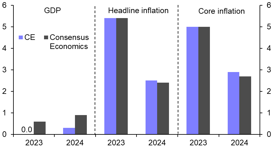 More EZ stagflation ahead; hawkish central banks 
