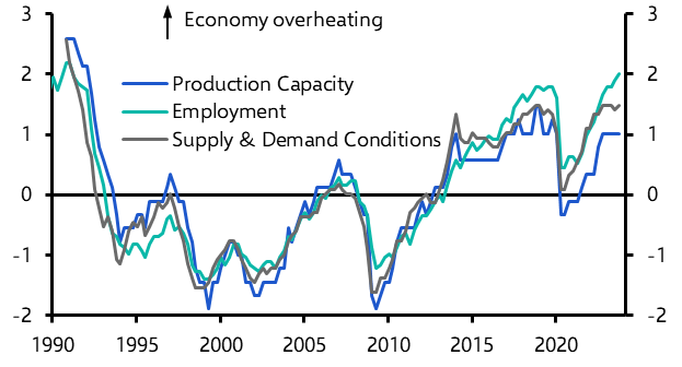 Overheating in services adds to case for tighter policy
