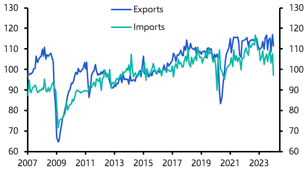 Is the plunge in imports the canary in the coalmine?
