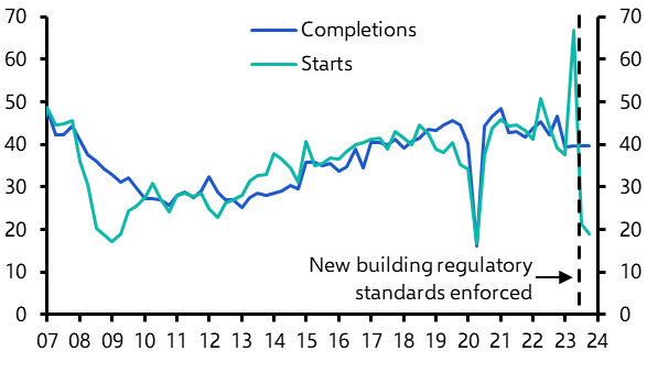 How much should we read into the collapse in starts?
