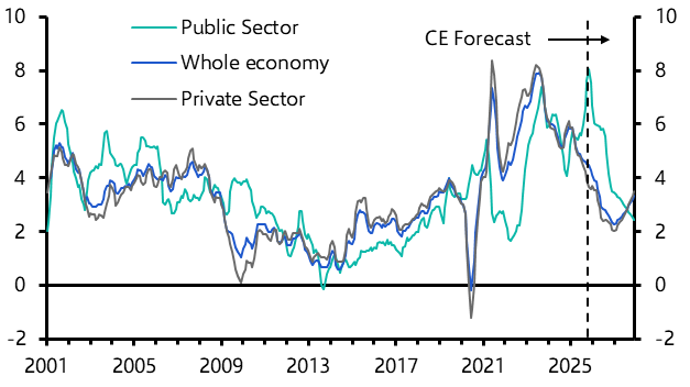 Public sector pay not an obstacle to further BoE rate cuts
