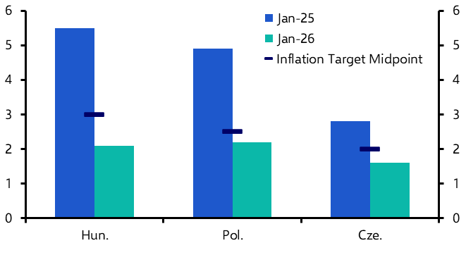 CEE: below-target inflation to prompt more easing
