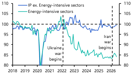 Energy-intensive industrial production set to fall further
