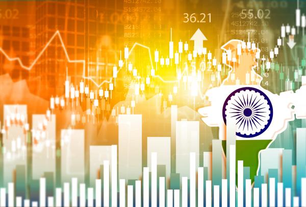 India map with graph overlay