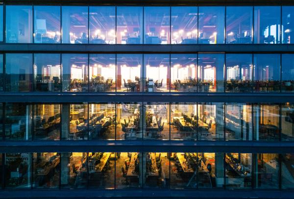 Office block at night