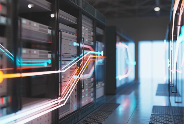 Abstract image of data centre
