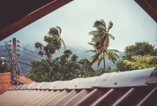 View of tropical storm in Thailand