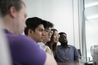 interns in a meeting