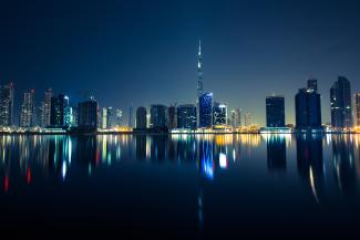 Dubai Night Skyline