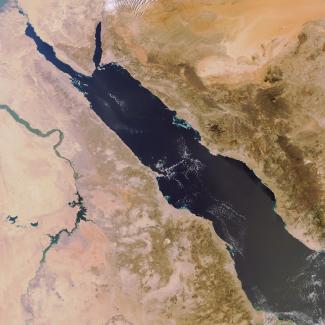satellite image over the Red Sea